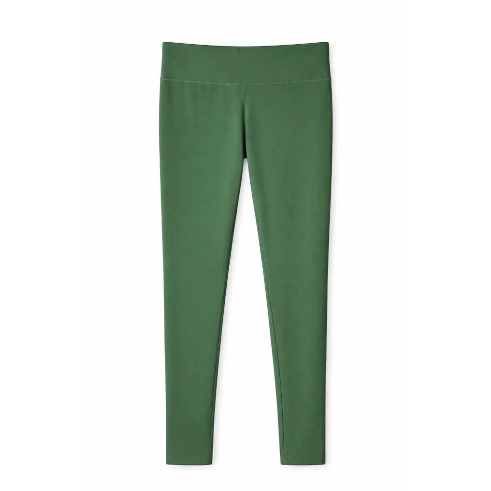 Danskin Size XL Womens High-Waisted Green Leggings Nylon/Spandex Blend